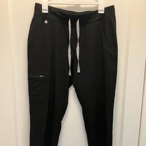 Figs Zamora Jogger Black Scrub Pant Medium Petite MP